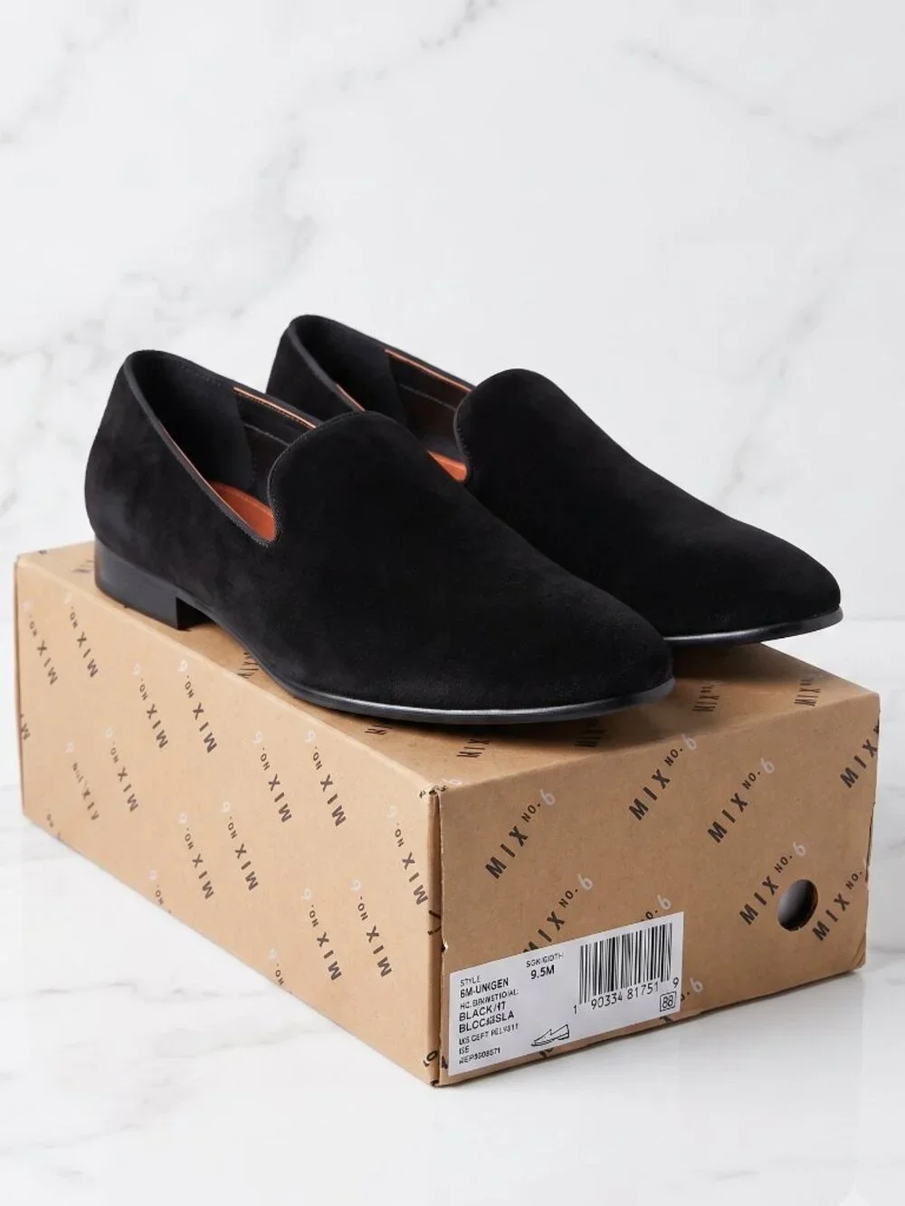 Mix No. 6 Haigen Black Velvet Loafers - Men's Size 9.5
